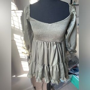 Fashion Nova Olive Green Top Size XS